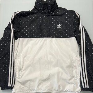 Adidas x Pharrell Williams Human Race Woven Anorak Hoodie Size Medium Black Whit